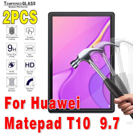 2Pcs Tempered Glass Tablet Screen Protector for Huawei MediaPad 10.4 Pro 10.8 T3 T5 T8 T10 T10S M5 M6