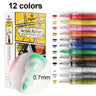 12/18/24Colors Nail Art Graffiti Pen Set Waterproof Drawing Painting Liner Brush DIY Acrylic Pen Colorful Beauty Manicure Tools