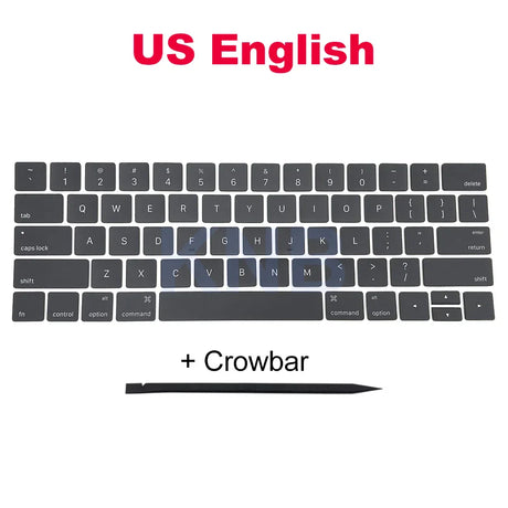 Full Keycaps US UK Spain French Korean For Macbook Pro Retina 13" A1706 15" A1707 Keyboard Keys Replacement key cap 2016 2017