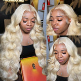 Luvin Body Wave 30 40 Inch 613 Blonde Hd Transparent Lace Frontal Brazilian Color 13x6 13x4 Lace Front Human Hair Wigs For Woman