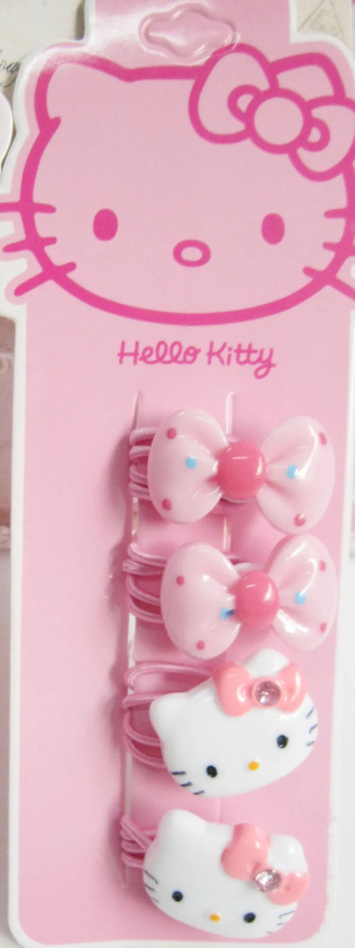 4pcs Sanrio Hello Kitty Children's Hairpin Hair Rope Rubber Band Hair Accessories Bow Hair clip girl kid hair ring