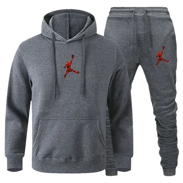 Spring and winter men and women can pullover hoodie + jogging pants two-piece hip hop sportswear suit fashion trend