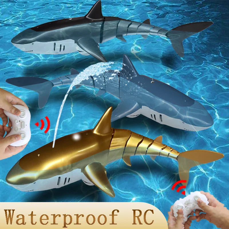 Remote Control Sharks Toy for Boys Kids Girls Rc Fish Animals Robot Water Pool Beach Play Sand Bath Toys 4 5 6 7 8 9 Years Old