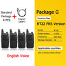 Retevis RT622 Mini Walkie Talkie 4 Pcs Walkie-talkies PMR446 FRS VOX Portable Two Way Radio Station for Restaurant Hotel