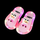 Cartoon Unicorn Animals luminescence Shoes Children’s Boys Girls Slippers Lighted Fashion Cute Shoes Toddler Slippers For Kids