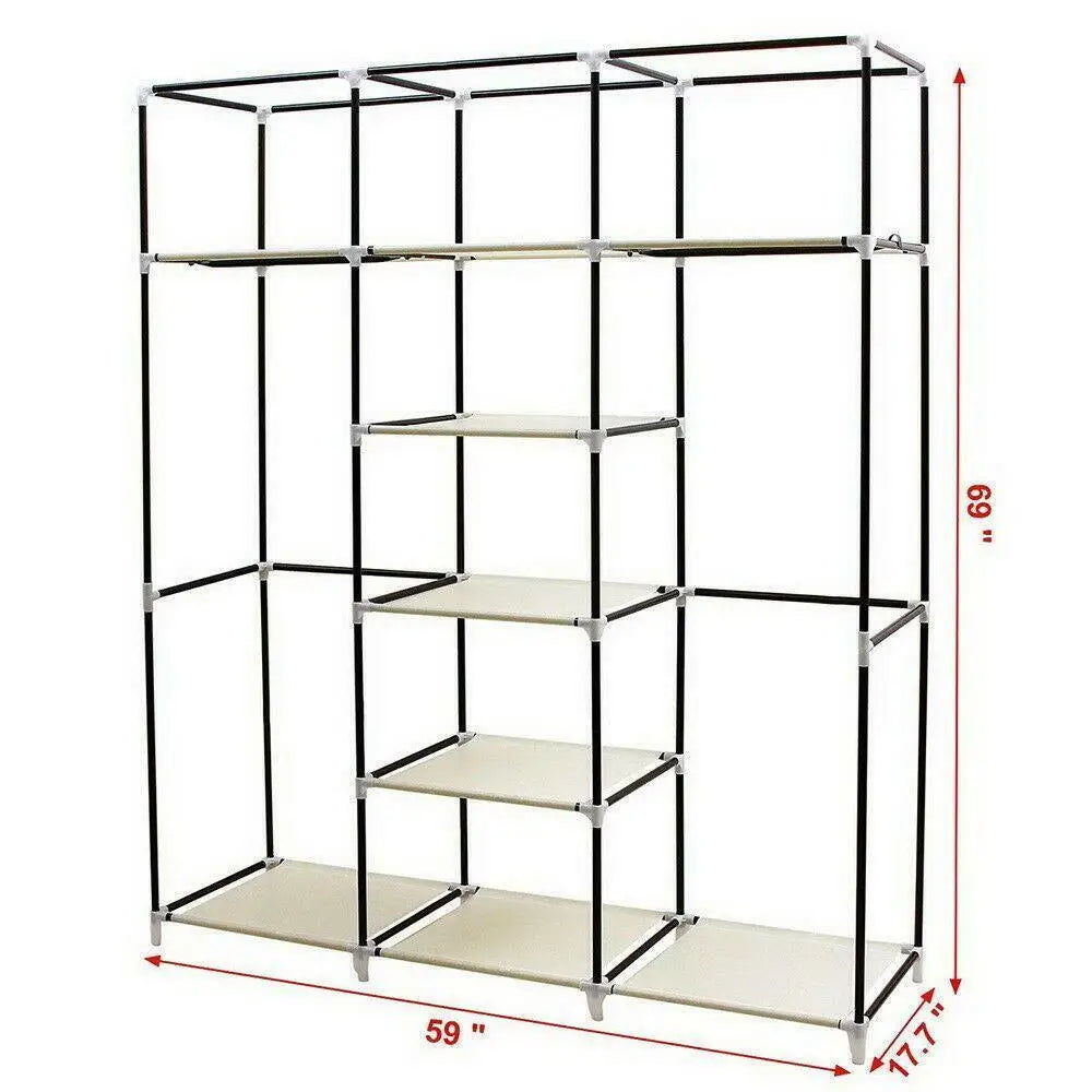 69 "Portable closet with ample storage space for clothes organizer closet