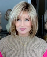 Soft & Healthy Mommy Wig Short Blonde Bob Wigs for Women Black Roots Heat Resistant Synthetic Ombre Bob Hair Cosplay Party Wig