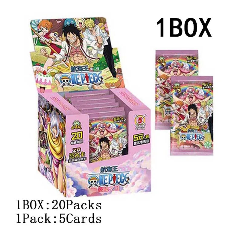 One Piece Collection Cards Box Booster Pack Anime Luffy Zoro Nami Chopper TCG Game Playing Game Cards