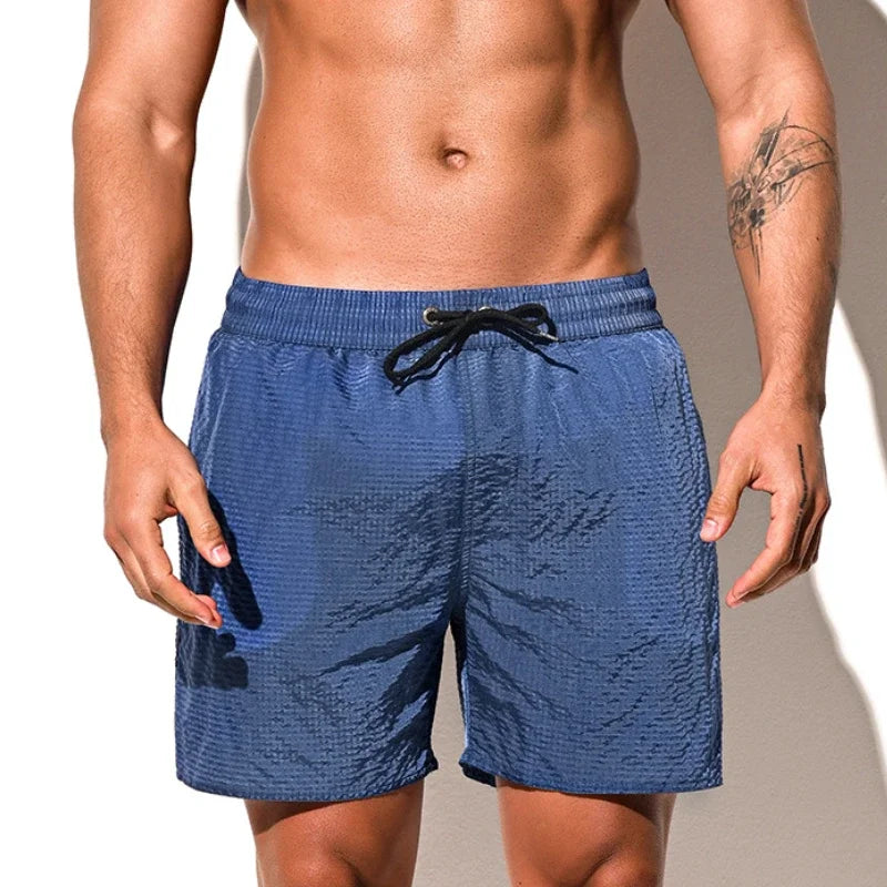 Desmiit Boardshorts Quick Dry Swimwear Men Swim Shorts Mens Beach Surfing Board Sport Shorts Man Swimming Trunks Mesh Lined