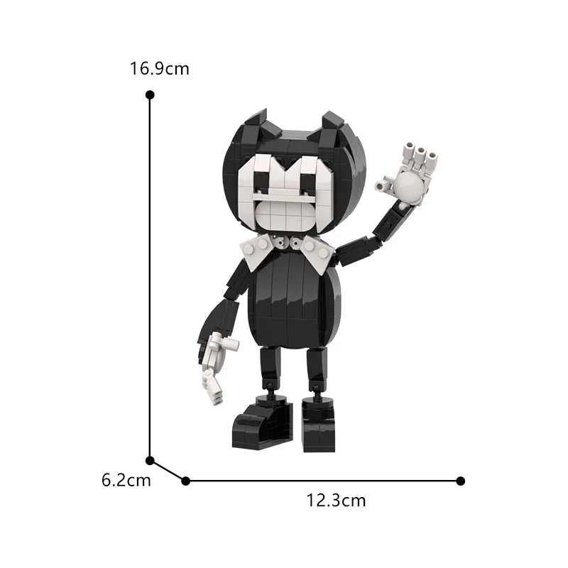 Buildmoc Horror Game Bendy Role For Ink Machine Building Blocks Cute Dark Anime Doll Bricks Toys Child Birthday Christmas Gifts