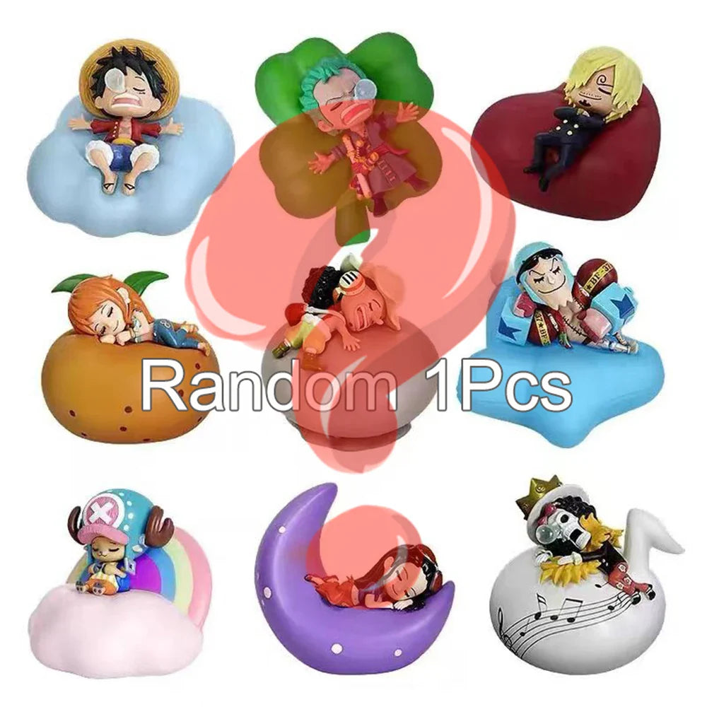 OP Night Light Blind Box Anime Luffy Zoro Nami Sanji Chopper Figure Sweet Dream Series LED Night Light Ornament Gift