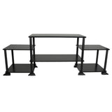 No Tools Assembly TV Stand for TVs up to 40",  tv stand living room furniture, tv cabinet,17.52 x 63.78 x 22.83 Inches