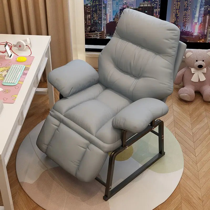 Home Lazy Sofa Chair Comfortable Office Computer Game Chair Can Lie Back Chair Adjustable Dormitory Recliner Break Lounge Chairs