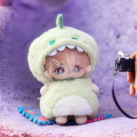 Doll Clothes for 20cm Idol Doll Outfit Accessories Green Dinosaur One-Piece Suit for Super Star Dolls Toys Collection Gift