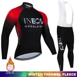 Winter Thermal Fleece Cycling Clothing Mtb Man Laser Cut Ineos Grenadier Sports Men's Suit Jersey Road Bike Uniform 2024 Bib Set