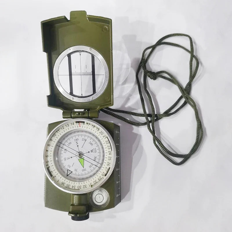 1x High Precision American Compass Multifunctional Military Green Compass North Compass Outdoor Car Compass Survival Gear