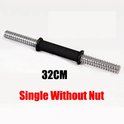 32/34/40/42/50cm Fitness Dumbbell Bar With Clip 25mm Standard Thread Dumbbell Handle Home Gym Weightlifting Training Accessories