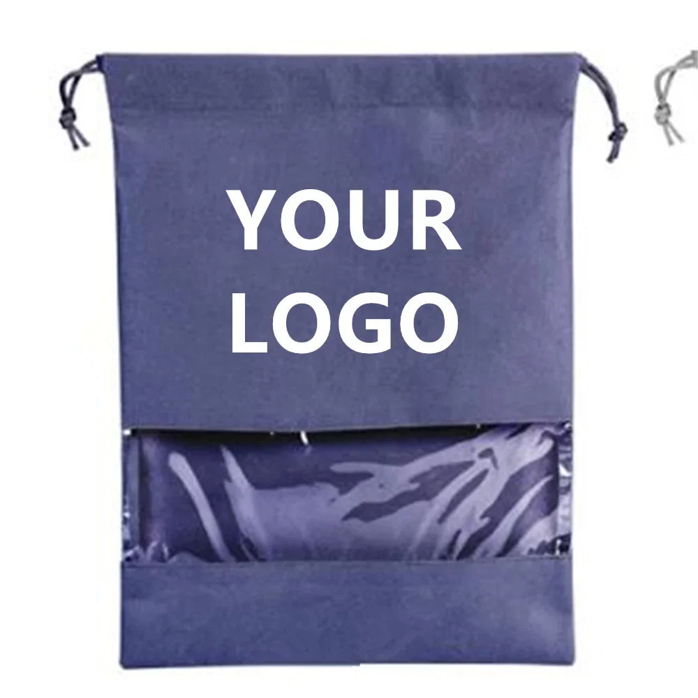 Waterproof Shoe Storage Bag, Thicken Non-woven Fabric, High Quality, Travel, Moisture-proof, Dustproof, Customized Logo, 10Pcs