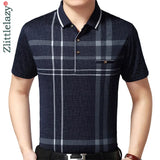 2022 Hot Real Pocket Bodybuilding Short Sleeve Polo Shirt Men Plaid Polos Summer Pol Tee Shirts Mens Dress Poloshirt Jersey 1398