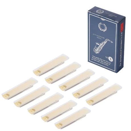 10Pcs Eb Alto Sax Reeds Hardness Strength 1.0 1.5 2.0 2.5 3.5 Saxophone Reed Instrument Accessory High-strength Reed