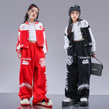 Hip Hop Clothing Girls Baseball Jacket Boys Streetwear Coat Street Dance Pants Kids Stage Costumes Children Jazz Clothes Sets