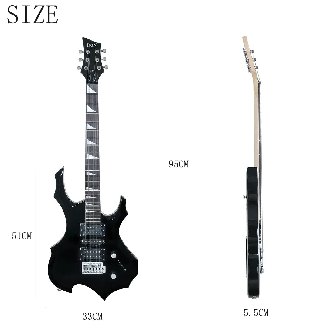 IRIN Electric Guitar 6 String 24 Frets Flame Electric Guitar Rosewood Fingerboard Maple Neck A Manchurian Ash Electric Guitar