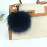 Big Size 15cm Real Fox Fur Ball Keychain Natural Raccon Fur Tassels Leather Strap Key Chain Ring Pendant For Women Charm f278