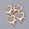 10pcs Heart Lobster Clasp Hook Clip Buckle Spring Snap for DIY Keychain Jewelry Key Ring Holder Making Connector Accessories