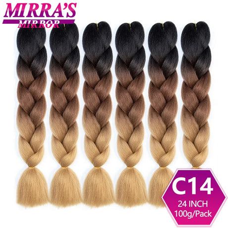 Synthetic Jumbo Braids Hair Omber Braiding Hair Extensions for Women Yaki Texture Black Blue Fake Hair Mirra’s Mirror