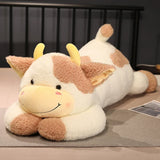 Hot 1pc 90cm/110cm Lovely Milk Cow Plush Toys Cartoon Stuffed Animal Cattle Dolls Sleeping Pillow For Baby Girls Birthday Gifts