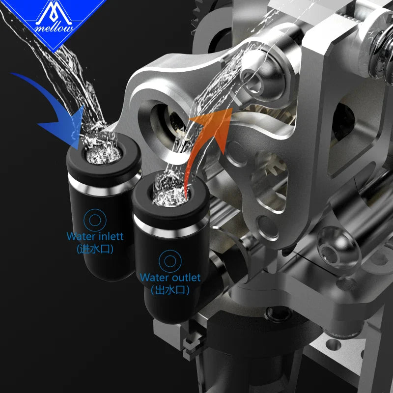 Mellow CNC All Metal Vz-Hextrudort-Low/WC Extruder With 8T/10T Motor One Shaft Twirl Gear For VzBoT 330 VZ235 HevORT 3D Printer