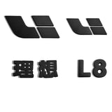 For Li Lixiang L7 L8 L9 2022 2023 Car Black Samurai Logo Blackened Cover Upgraded Exterior Decoration Stickers Auto Accessories