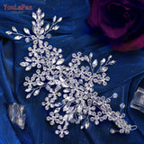 TOPQUEEN HP253 Luxury Crystal Wedding Hair Jewelry Bridal Accessories Brides Hair Clip Pageant Tiara Bridal Head Piece Hairpins