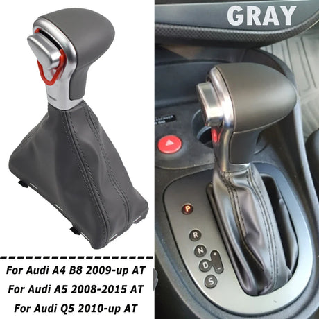 Auto Automatic Shift Knob For Audi A6 C6 A4 B8 A5 Q5 2009 2010 2011 2012 2013 2014 Gear shift knob boot