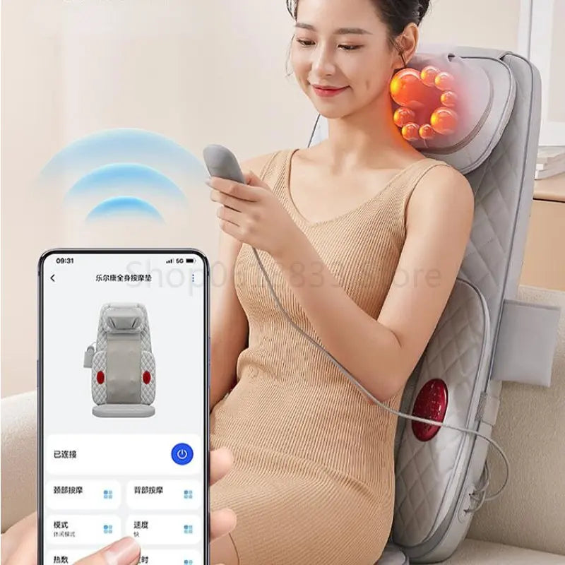 APP Intelligent Cervical Spine Waist Back Massage Pad Multi-functional Electric Massager Cushion  Automatic Whole Body Massager