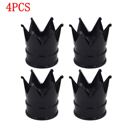 1/4PCS Creative Crown Aluminum Car Wheel Tyre Tire Air Valve Stem Cap Dust Cover Car Styling Decorative Auto Exterior Decoration