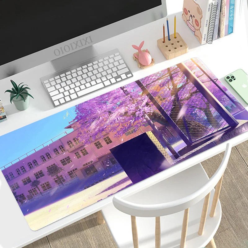 Mouse Pad Gaming Anime Street XL HD Large Mousepad XXL Mechanical Keyboard Pad Office Office Accessories Mouse Mats Mice Pad