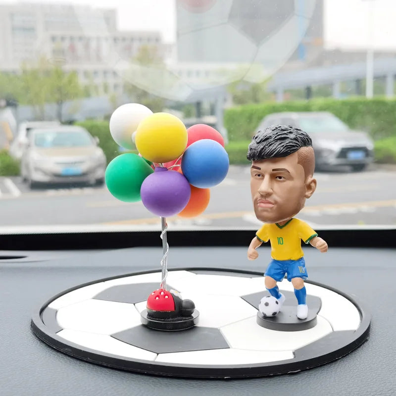 Quality Auto interior Decoration Accessory Q-Version Bobblehead Football Star Spring Head Ornament Car Decor Accessories Voiture