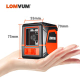 LOMVUM Mini Laser Level Green Beam Horizontal Vertical Cross-Line Powerful Light Source Acurate Measuring Tools Self-leveling