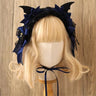 Gothic Black Bat Evil Hairpin Headband Halloween Cosplay Lace Hair Clip Girl Women Lolita Hair Accessories B2281