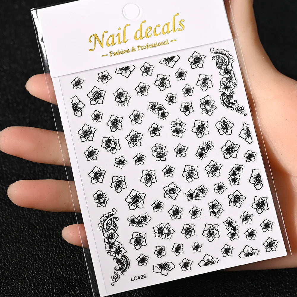 3D Gold Sun/Moon/Star Bronzing Nail Art Sticker 8*10cm Laser Star Moon Design Nail Decal Gold Silver Self-Adhesive Slider &*&