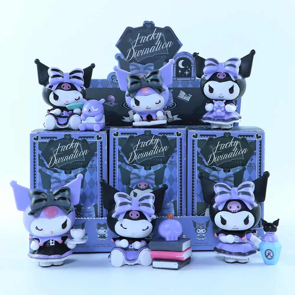 Sanrio Kuromi Blind Box Lucky Divination Series Action Figure Dolls Surprise Bag Cute Model Fans Collection Toy