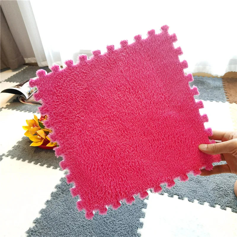 Soft Plush  Baby Play Mat EVA Foam Children's Carpet Interlocking Exercise Tiles Floor Carpet And Rug for Kids Pad 30*30 CM