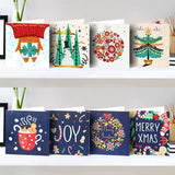 AZQSD Diamond Painting Greeting Card Blessing Christmas 6/8/12pcs Happy Birthday Animal Flower Landscape Envelope Postcard