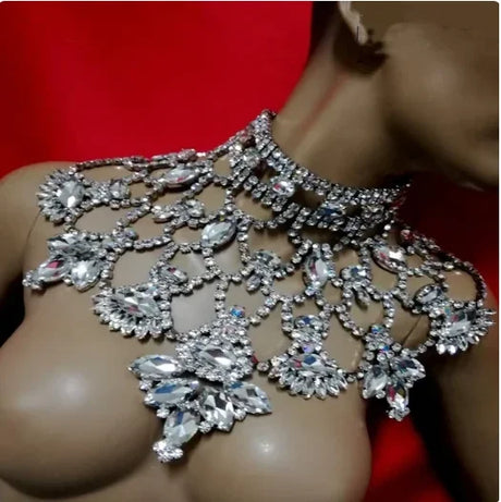 woman Sexy Body Jewelry Crystal Bikini Chest Chain Makeup Dance Lumbar Chain Dress Skirt Chain портупея Bra waist chain