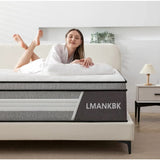 Full Mattress, 10 Inch Hybrid Mattress in A Box with Gel Memory Foam, Pressure Relief, Medium Firm Support, Free Shipping