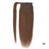 100% Human Hair Ponytail European Straight 120gram Wrap Around Clip In Pony Tail Machine Remy Hair 12-26 Inches ALI-BEAUTY