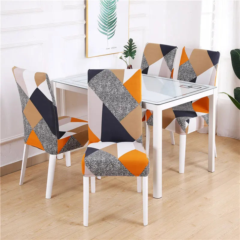 Dining Chair Cover Elastic Cheap Anti-dirty Slipcover Seat Chair Cover for Living Room Kitchen Wedding Banquet Party Removable