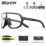 SCVCN Photochromic Men Cycling Sunglasses UV400 Sports Bicycle Women Running Hiking Glasses Road MTB Eyewear Goggles with Case