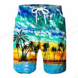 Men's Swimming Shorts Coconut Tree 3d Surfing Board Short Kids Beach Shorts Men Trunk Masculina Swim Trunks Sportwear Briefs Boy